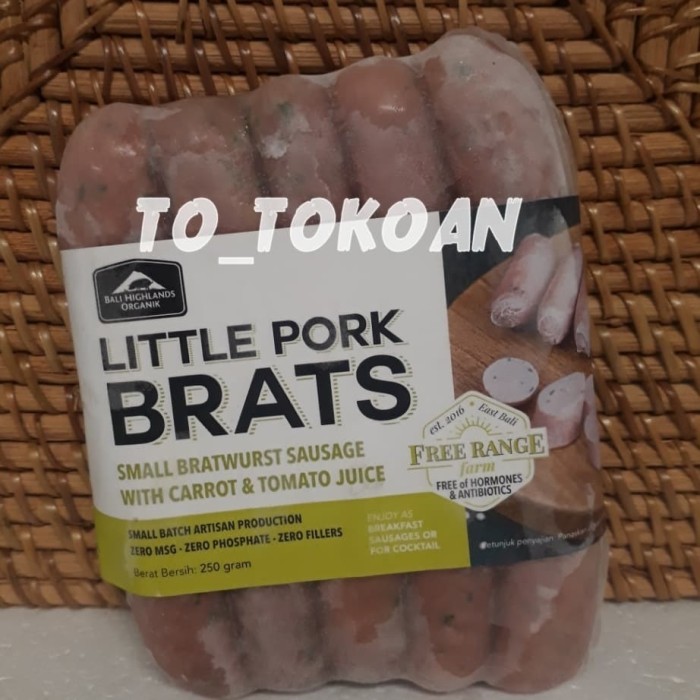 

BALI HIGHLANDS ORGANIK BHO LITTLE PORK SAUSAGE BRATWURST SOSIS BABI