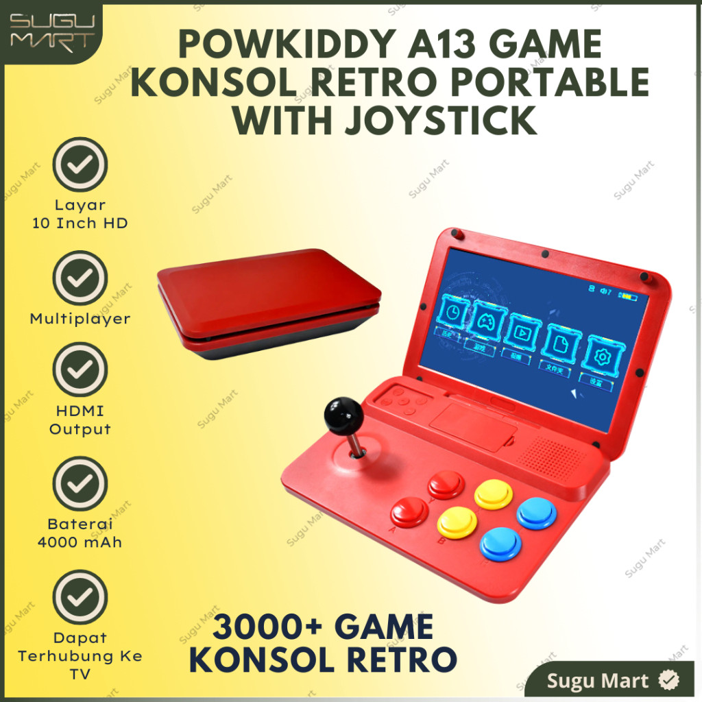 Powkiddy Game Retro A13 Video Game handheld Console 10 inch Game Retro handheld Game retro Portable
