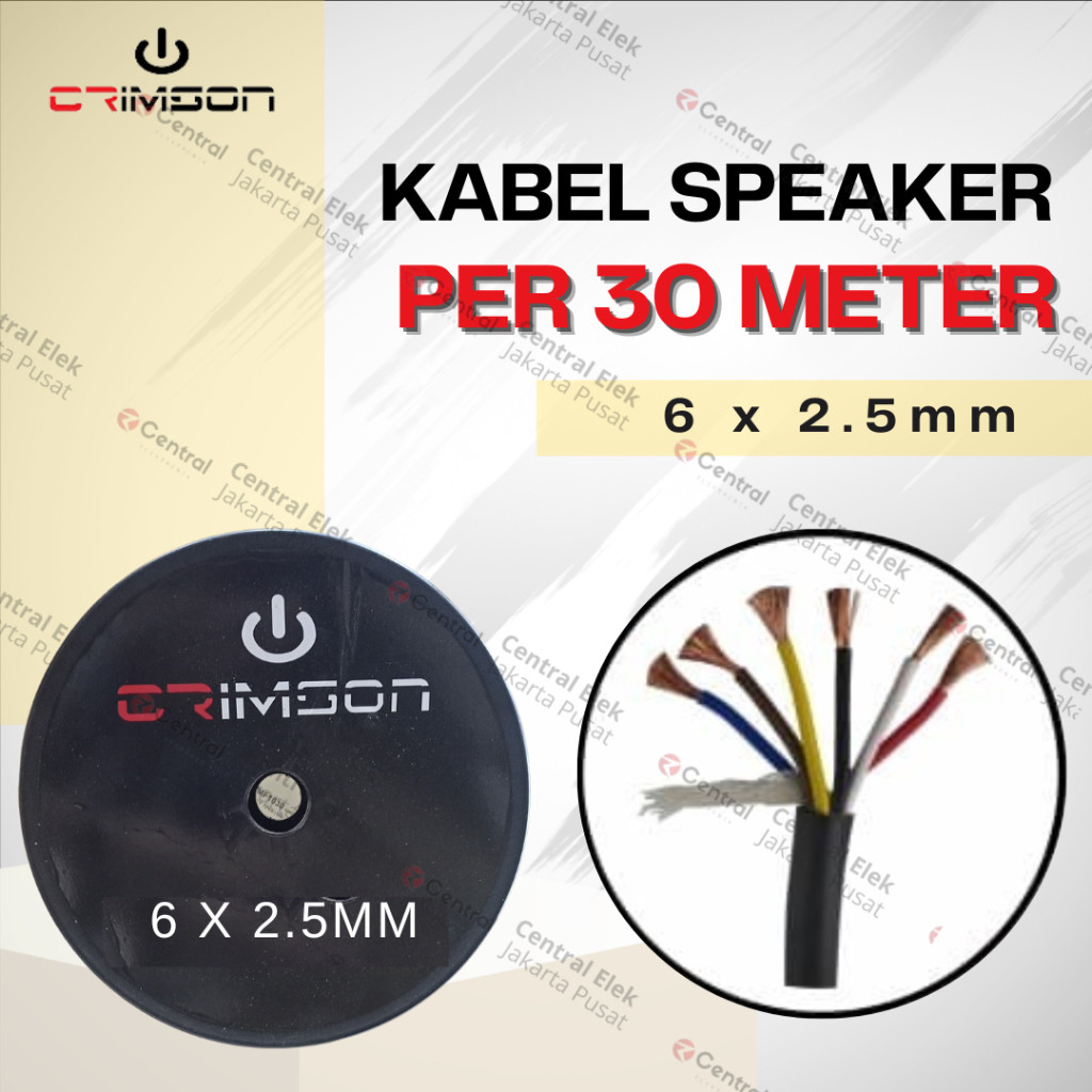 kabel audio speaker crimson 6x2.5 30 meter