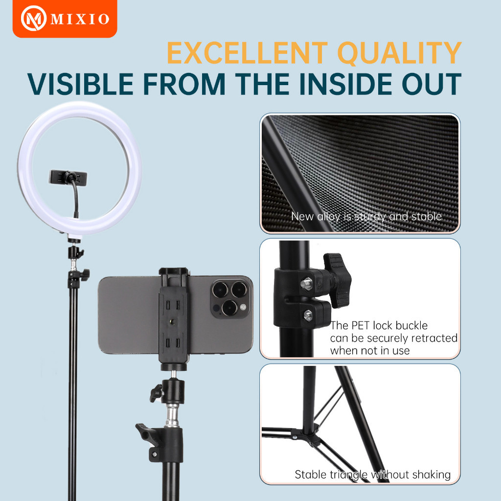 BIG SALE MIXIO Set Tripod 2M Remote Bluetooth + Bag Panoramic Rotation
