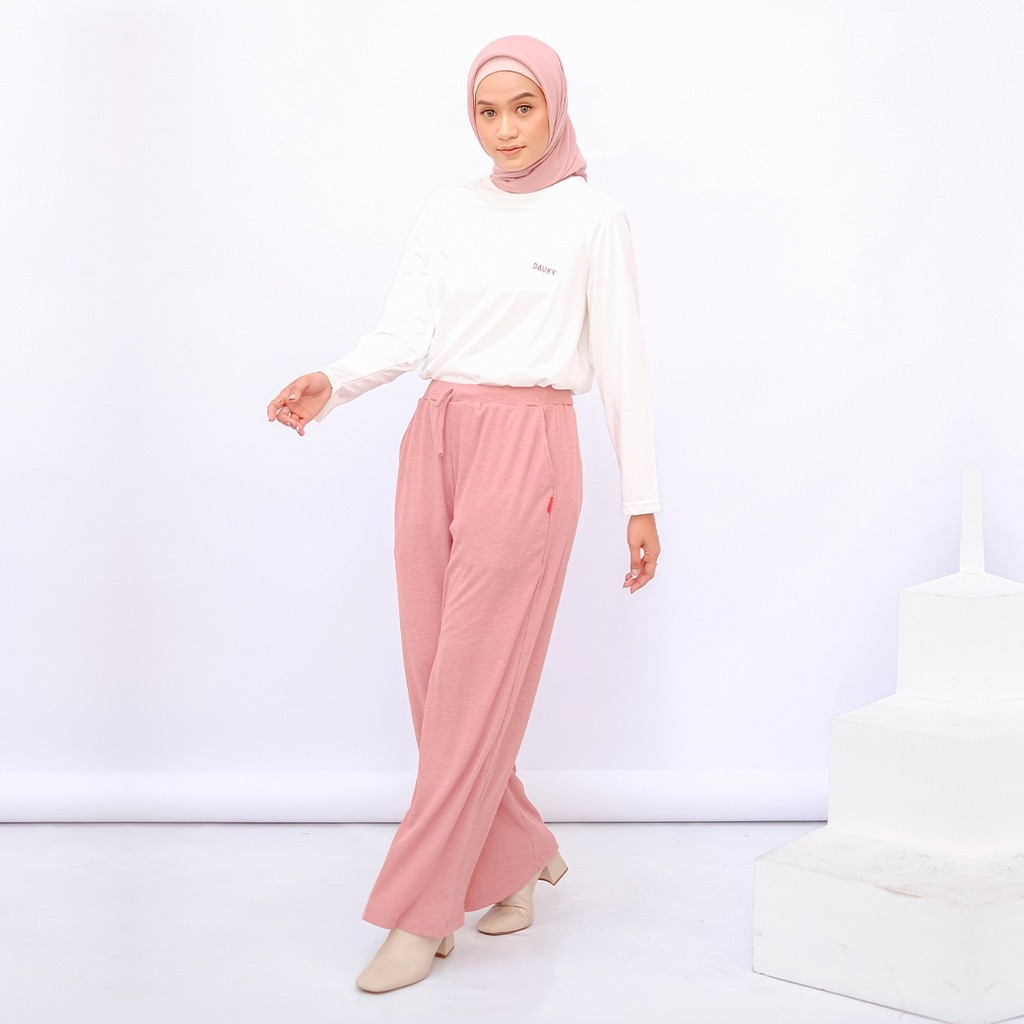 Dauky Knit Pants Kulot bawahan celana kulot palazzo dewasa melar bahan kaos celana kulot panjang
