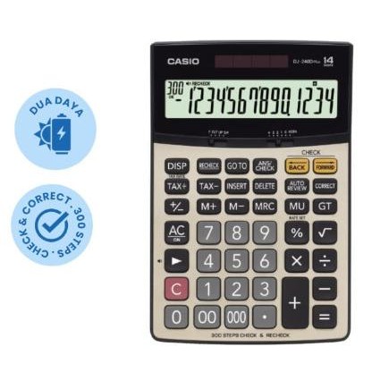 

Calculator Dagang Casio DJ-240D Plus Recheck 14 Digits