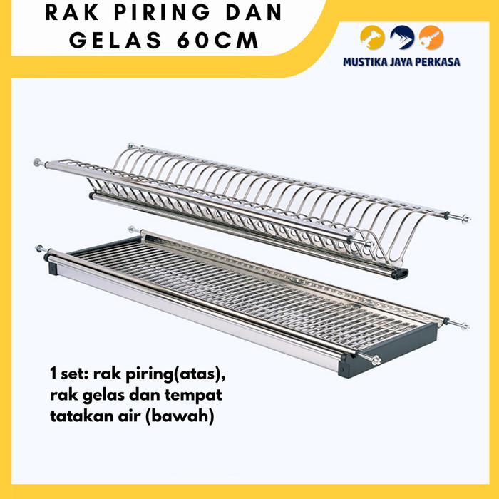 Rak Piring Rak Gelas Rak Piring Stainless 60 Cm