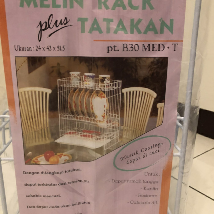 Rak Piring 3 Susun Modelline+ Nampan+Tempat Sendok/Rak Piring Gantung