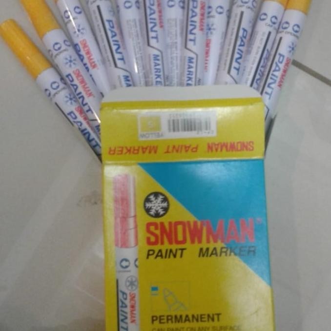 

spidol permanent paint marker snowman yelow isi(12) BS76