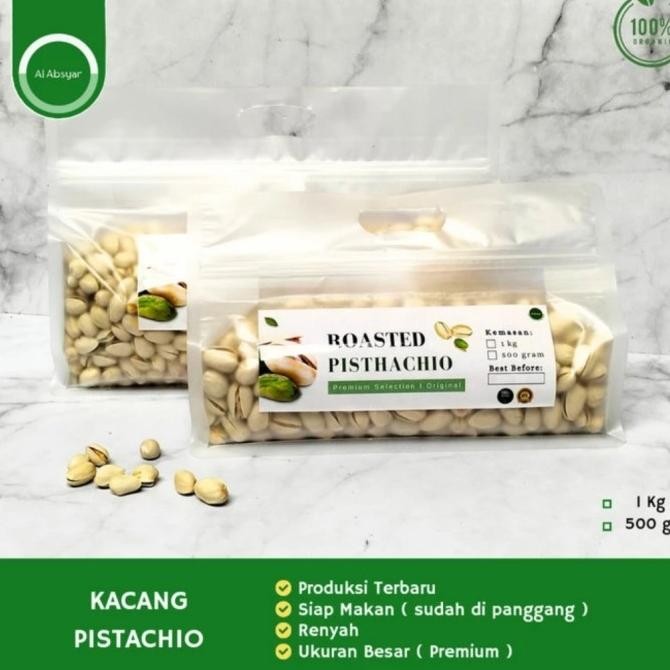 

Kacang Pistachio 1Kg Fustuk Kacang Ketawa Roasted Oleh Oleh Haji Umroh HT