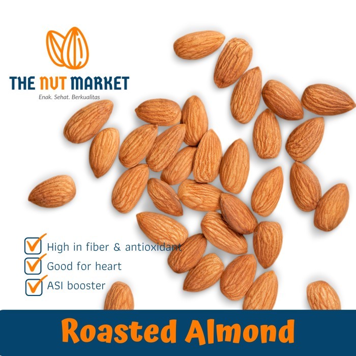 

Kacang Almond Panggang Original (Roasted Natural Almond) 1Kg Termurah