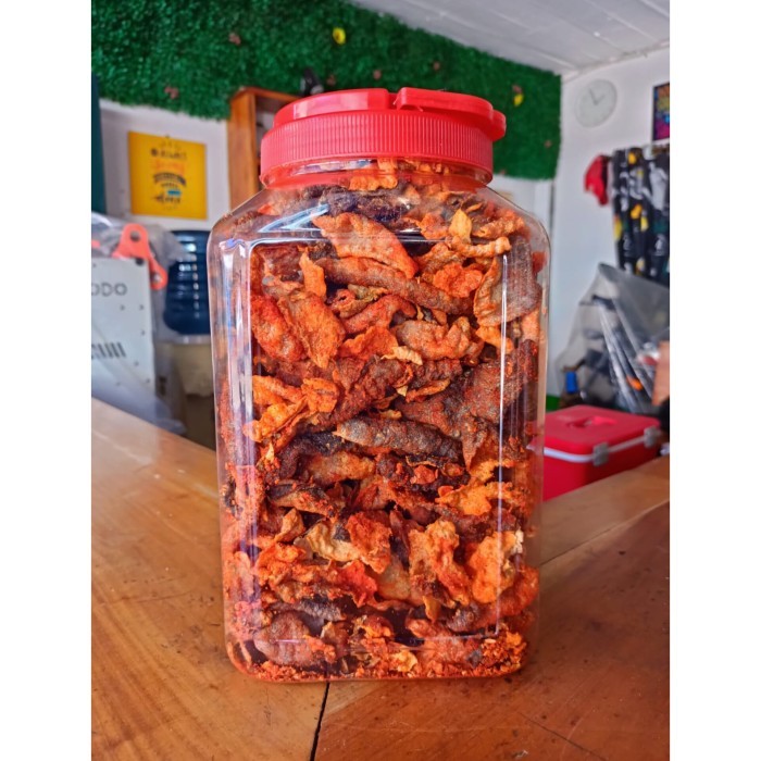 

SALE TERLARIS KERUPUK KULIT IKAN SALMON CEMILAN CRUNCHY VARIAN RASA SPICY KEMASAN TOPLES DOUBLE