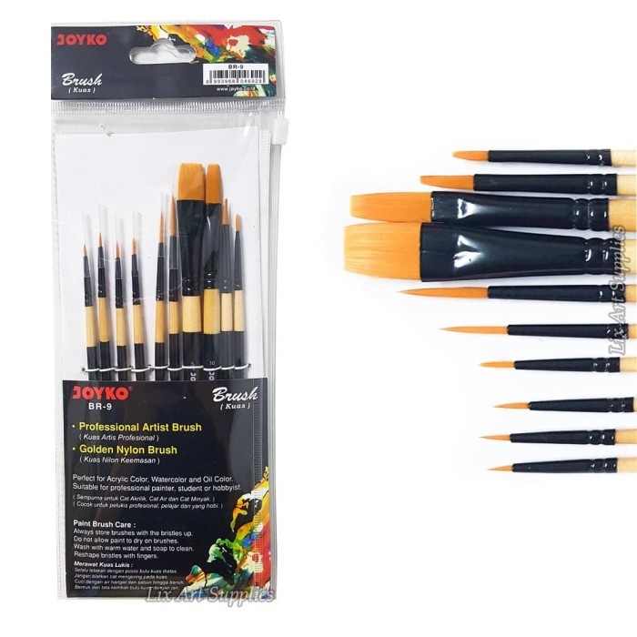 

HOT SALE Joyko Brush Set 10 pcs (BR-9) / Kuas Lukis Joyko BR-9