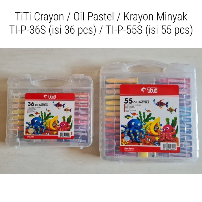 

DISKON Krayon / Crayon / Oil Pastel TiTi isi 36 pcs / isi 55 pcs