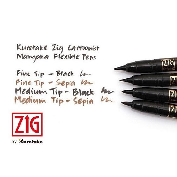 

SALE ZIG Kuretake Mangaka Flexible Fine Black/Sepia (CNMF)