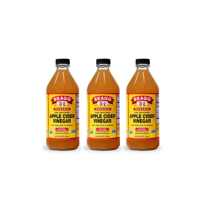

Bundling 3 pcs Bragg Organic Raw Unfiltered Apple Cider Vinegar 473ml