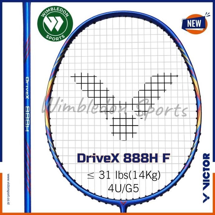 Spesial Raket Badminton Victor Drivex 888H / Raket Victor Dx-888H *Bonus*