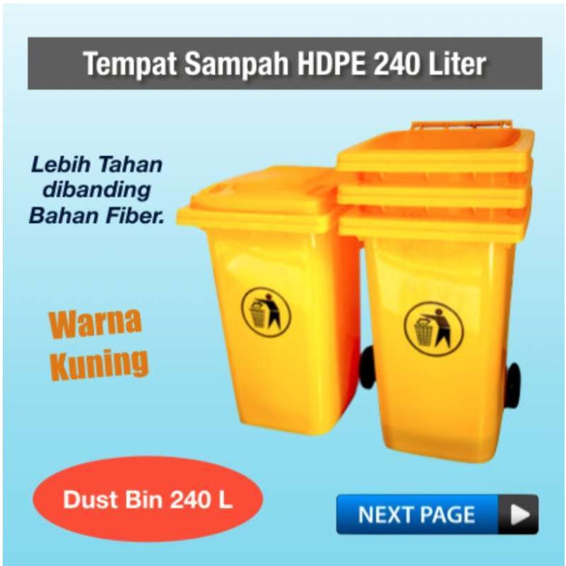 Tempat Sampah Plastik Kleen 240 L ( Plastic Dust Bin )