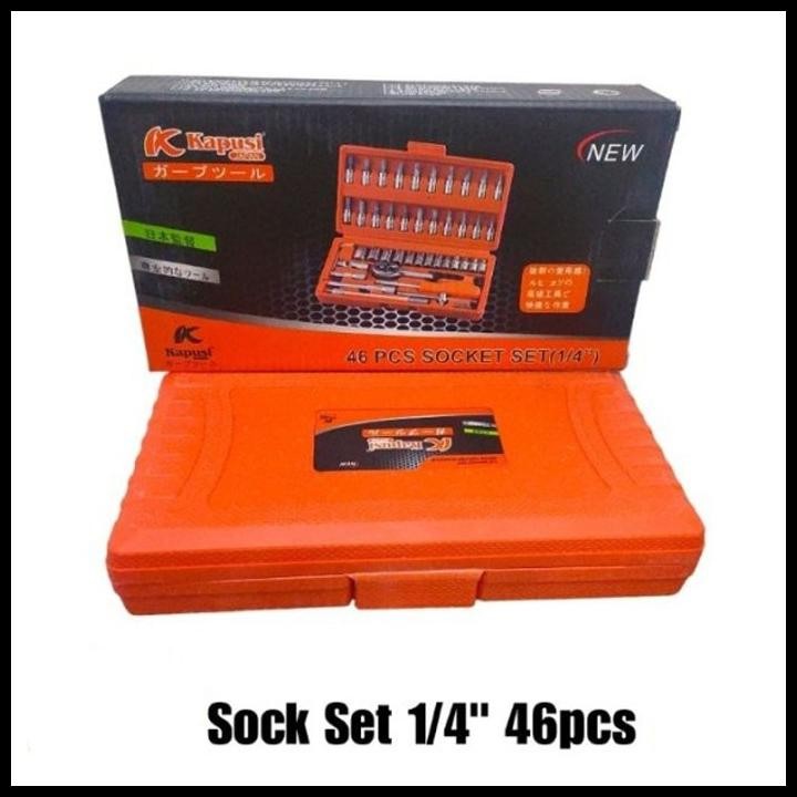 Kapusi K-9819 Kunci Sok 46 Pcs Shock Set 1/4 Inch