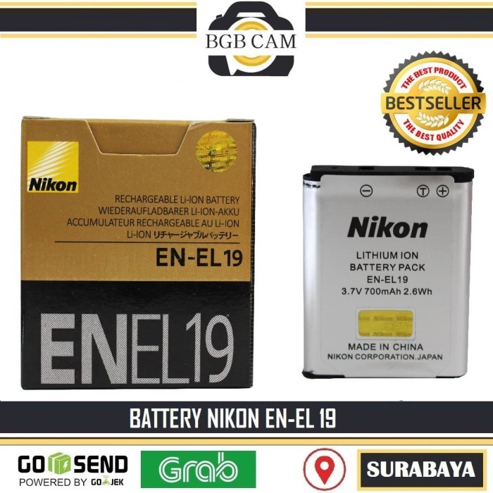 Battery Nikon En-El19 / Baterei / Baterai Enel19 / En El 19/ Enel19