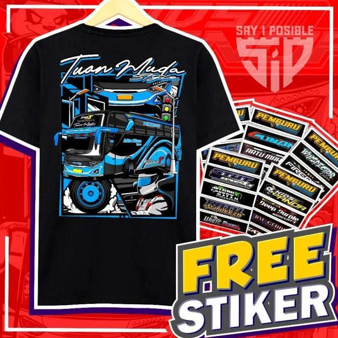 ORIGINAL ( FREE STIKER ) KAOS BUS TUAN MUDA AZKHA WIJAYA TRANS ANAK