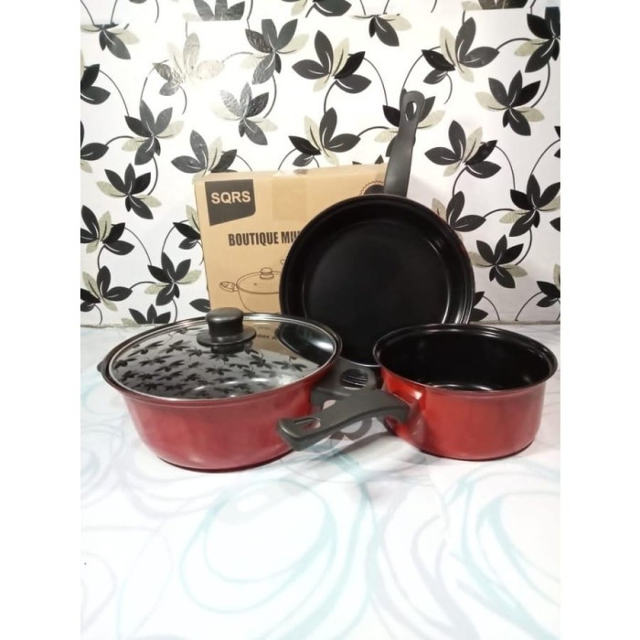 PANCI SET 3IN1 PANCI TEFLON WAJAN 3IN1 PANCI SET ANTI LENGKET