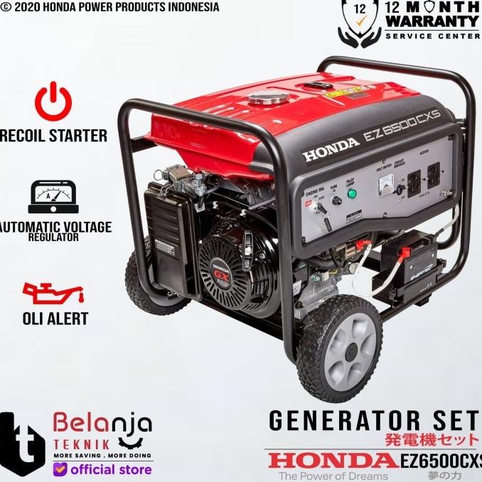 MESIN GENSET HONDA EZ 6500 CXS 5000 WATT GENERATOR SET EZ6500CXS ORIGINAL DAN TERPERCAYA