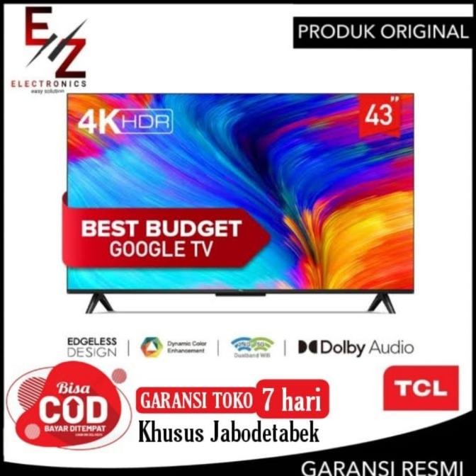siap kirim tcl 43a18 android 11 & google tv uhd 4k tv 43 inch | tv led tcl 43a18