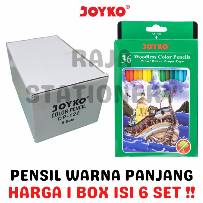 

SALE TERLARIS PENSIL WARNA JOYKO 36 WARNA PANJANG JOYKO COLOUR PENCIL CP-122 [6PCS] READYY