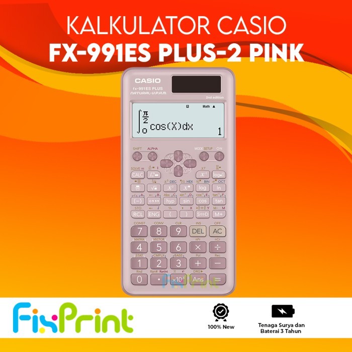 

Kalkulator Casio fx-991ES PLUS-2 Calculator Scientific Kalkulator Ilmiah Standar fx-991ES Original