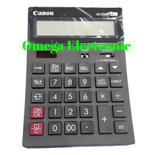 

Canon AS 2200R - Calculator Check & Correct Desktop Kalkulator Meja Kantor 12 Digits AS 2200R AS