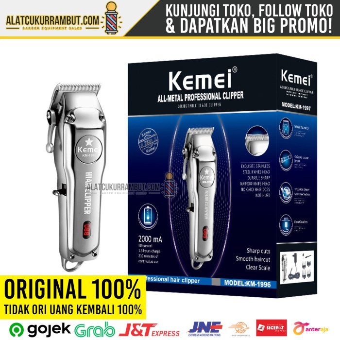 Kemei 1996 Alat Cukur Mesin Cukur Rambut Hair Clipper Kemei Original