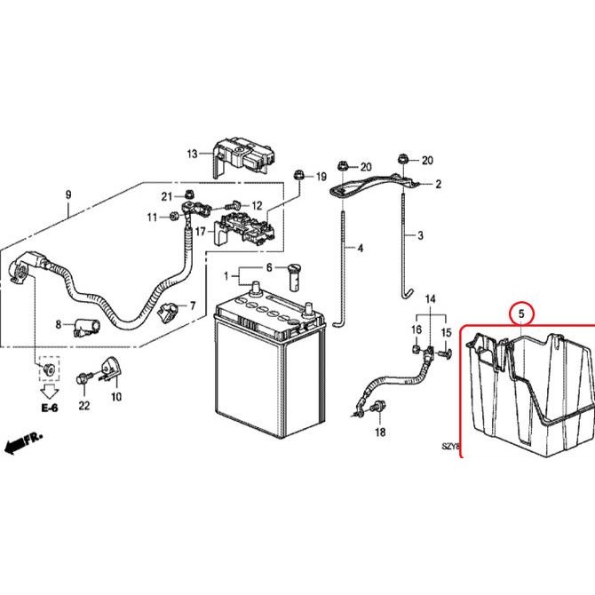 Box Tatakan Aki Honda FREED & JAZZ GE8 2008-2011 Original