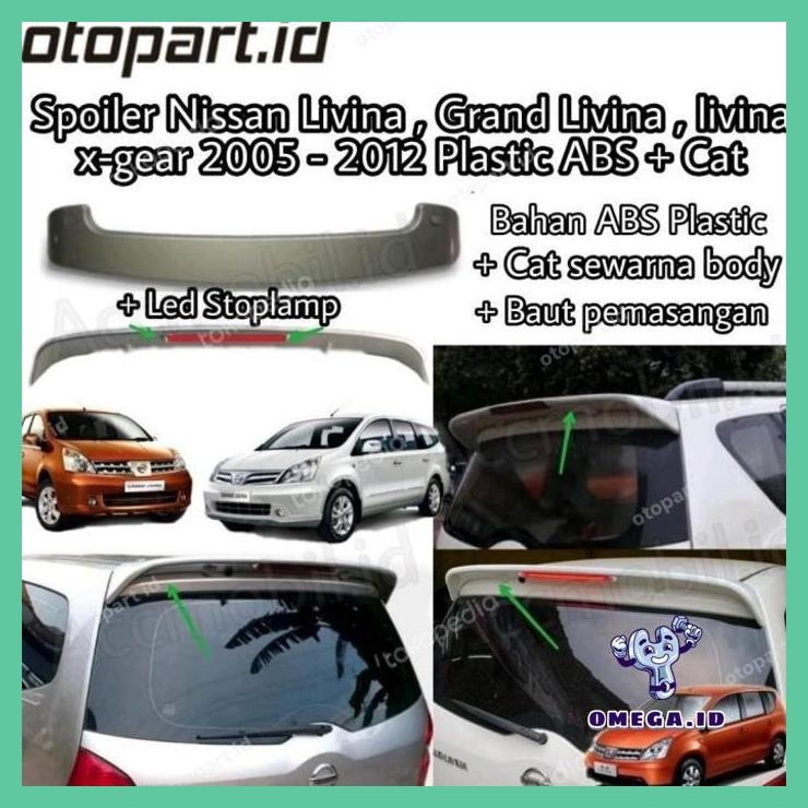 SPOILER NISSAN LIVINA GRAND LIVINA LIVINA X GEAR ABS + LAMPU 2005-2012