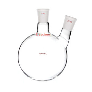 LabTestKit 1000ml,2-neck,24/40,Round Bottom Flask,1L,Double Necks,Laboratory Boiling Bottle