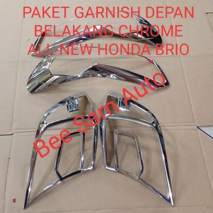 Paket Garnish Depan & Garnish Belakang All New Brio 2019 Chrome  SALE