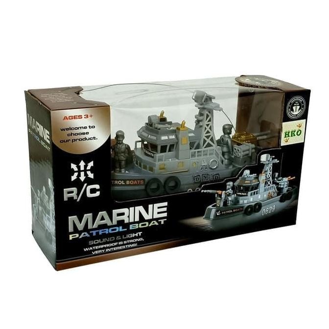 Promo Mainan Anak Remote Control Perahu Kapal Perang Marine Patrol Boat COD