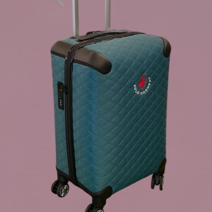 Koper Polo Garden fiber kombinasi kain koper original trolly kuat dan kokoh roda putar 360 derajat k