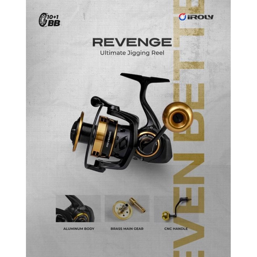 Reel spinning Iroly Revenge 6000 Ultimate Jigging Reel metal body SALE