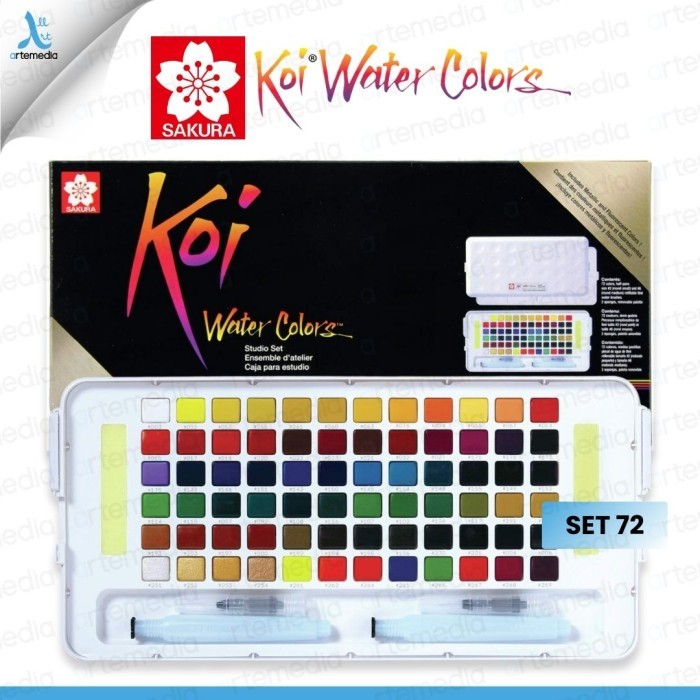 

TERBARU Cat Air Sakura Koi Watercolor 72 Studio Set Sketch Box