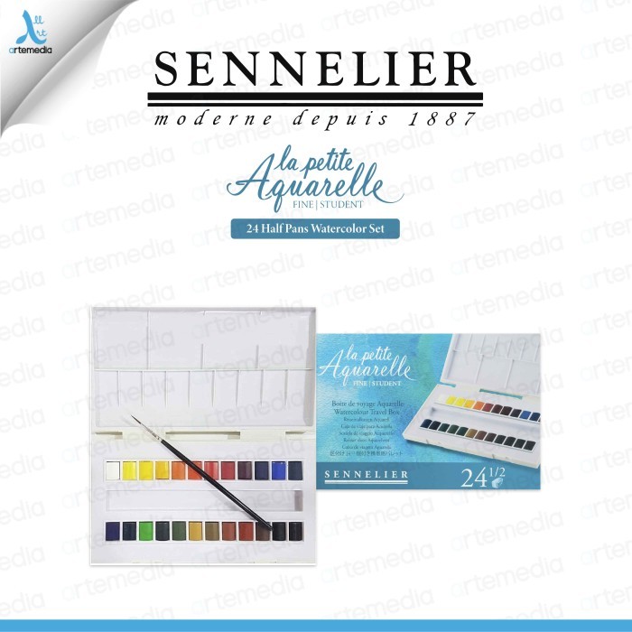 

TERBARU Cat Air Sennelier La Petite Aquarelle 24 Half Pan Watercolor Box PROMO!