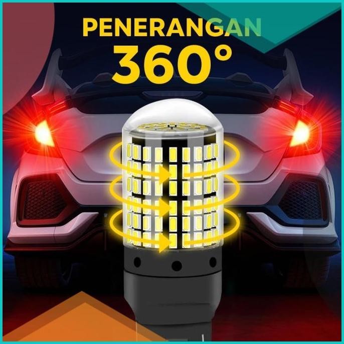 Lampu Sein Mobil LED Cross Flow T20 3014 SMD 7440 1 PCS - 3014 07D35Z4