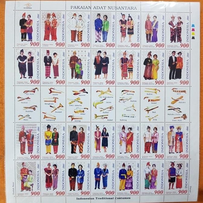 

Perangko/prangko Indonesia Pakaian Adat Nusantara dari 28 Provinsi