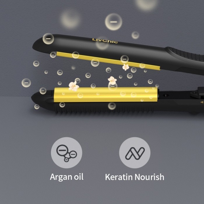 Livchic Volume Catok Curved Plate Pelurus Rambut Catokan Ls306