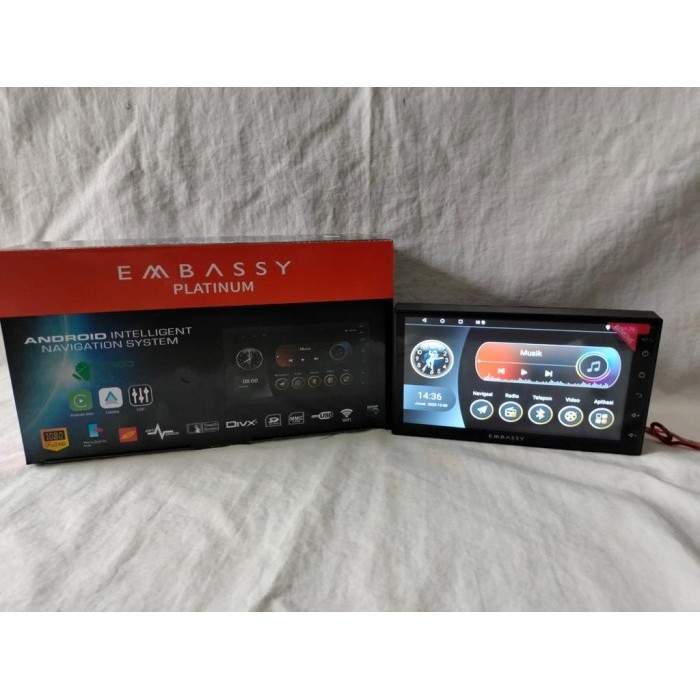 Head Unit Android Doubledin Embassy Platinum Saturnus 9 Inch Termurah New