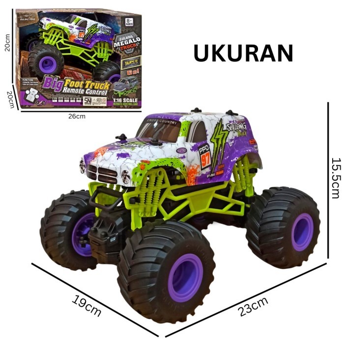 Gercep Sl-356A Rc Car 1/16 Megalo Truck Offroad Sulong