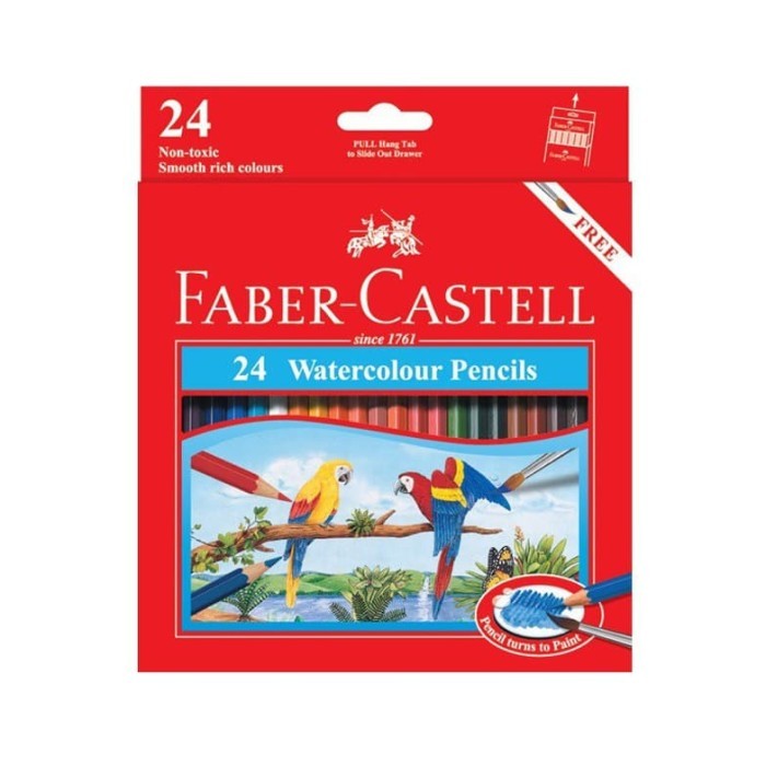 

DISKON Faber Castell Watercolour Pencils 24 Warna / Pensil Warna Cat Air
