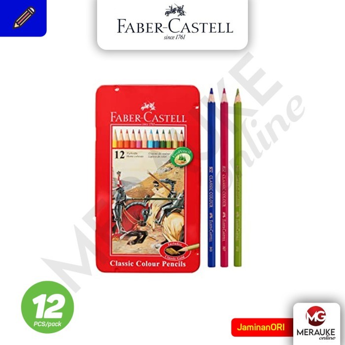 

MURAH Faber Castell Pensil Gambar Classic 12 Warna Panjang Kemasan Kaleng