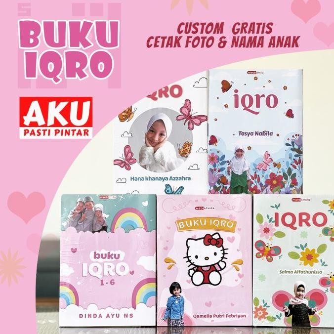 Terlaris Iqro MILENIAL Custom Nama Dan Foto | Iqro Milenial GRATIS Tulis Nama SALE