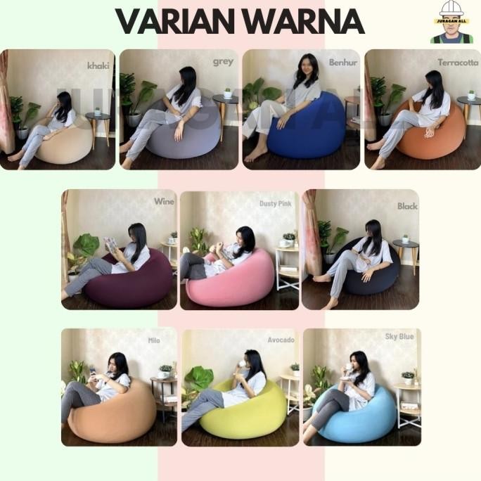 BEAN BAG/PUFFY BEAN BAG/BEAN BAG PLUS ISI/SQUISHY BEAN BAG-Terracotta