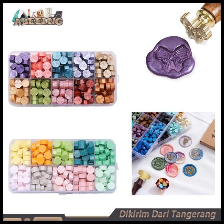 

Isi 200 Stempel Lilin Seal Wax Colorful Octagon Wax Particles Diy
