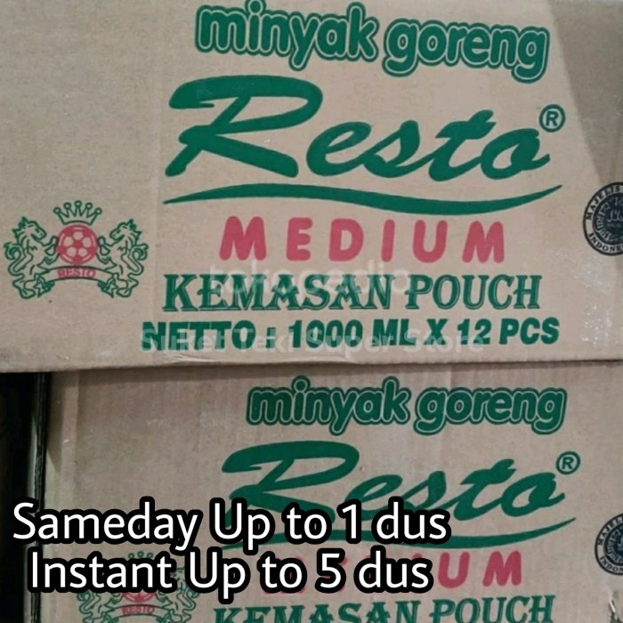 

[Grosir Only] Minyak Goreng Resto 1 Liter Dus Isi 12