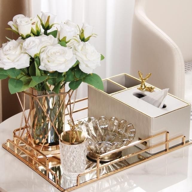 Arcee Tray Nampan Gold Tray Nordic Tray Gold