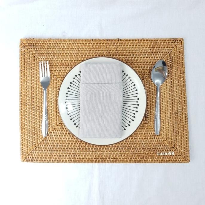 PLACEMAT ROTAN LUSIOSB TATAKAN ROTAN ALAS ROTAN PERSEGI